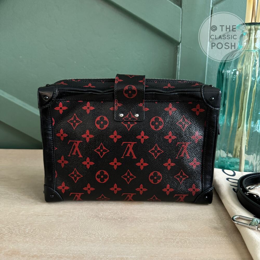 EUC Louis Vuitton Infrarouge Soft Trunk Clutch Bag GM Crossbody Shoulder - Picture 4 of 14